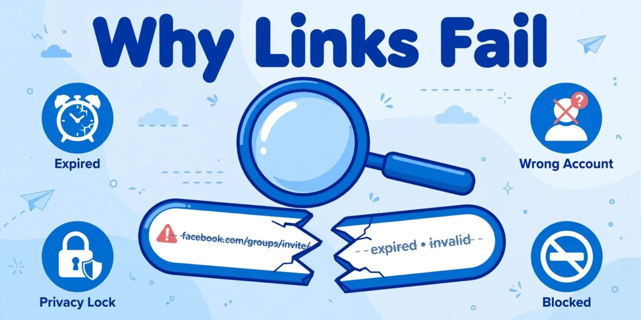 Facebook group invite link not working