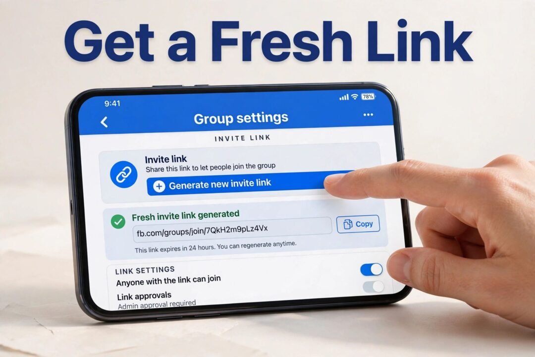 Facebook group invite link not working