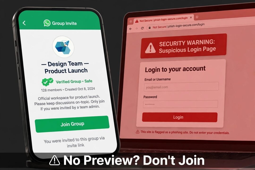 fake WhatsApp group invite links