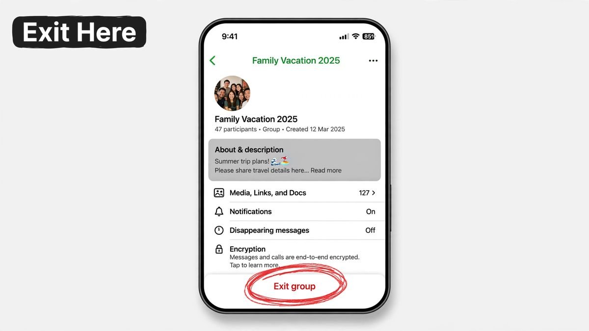 leave WhatsApp group secretly